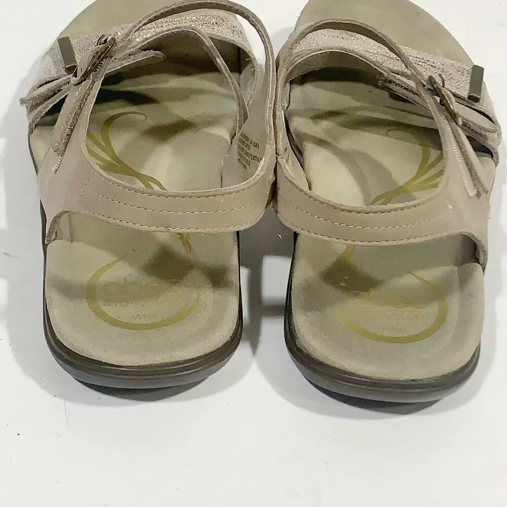 Abeo Bliss Post Metallic Leather Walking Comfort Sandals Size 9 Women’s - Picture 12 of 15